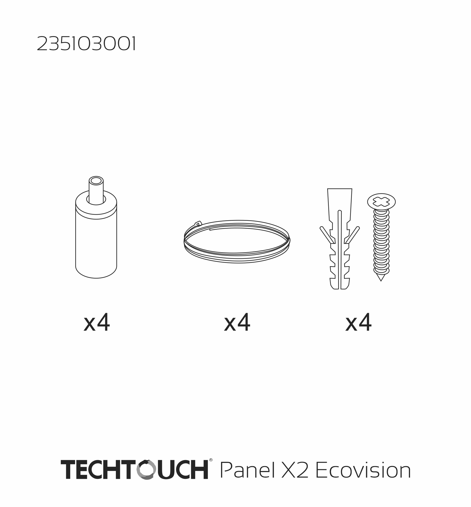 Panel X2 Accessories Recessed Ceiling Luminaires Techtouch Recessed Ceiling Accessories